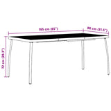 Dining Set 7 pcs Anthracite Steel 3422863