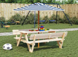 Garden Umbrella for Kids with Wooden Pole 120x140 cm 4008990