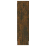 Vitrine Cabinet Smoked Oak 82.5x30.5x115 cm Engineered Wood 815618