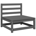 3 Piece Garden Lounge Set Grey Solid Pinewood 805707
