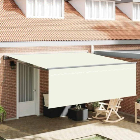 Retractable Awning Manual Cream 400 x 300 cm Polyester 3330493