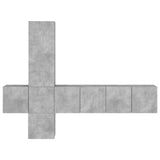 5 Piece TV Wall Units Concrete Grey Engineered Wood 3216460