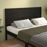 Bed Headboard Black 156x4x100 cm Solid Wood Pine 819029