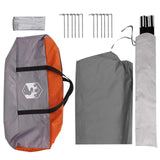Party Tent with Roof Grey and Orange 400 x 400 x 320 cm 42028617