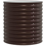 Garden Raised Bed Brown 80 x 80 x 81 cm Steel 42008136