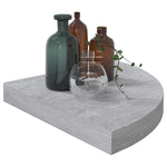 Wall Corner Shelves 4 pcs Concrete Grey 35x35x3.8 cm MDF 326644