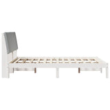 Bed frame White and light grey 160 x 200 cm Solid pine wood 3394372