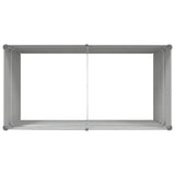 Planter Light Grey 195 x 100 x 75 cm Galvanised Steel 42018168