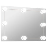 Wall Mirror with LED Lights Rectangular Glass 3078637