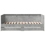 Daybed Concrete Grey Engineered Wood Small Single 3280863