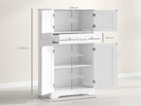Multi-Storage Freestanding Kitchen Cabinet - White T3398P342968