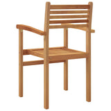 Chair 8 pcs Brown 56 x 55 x 90.5 cm Solid Teak Wood 3375765