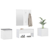 Hallway Furniture Set White Engineered Wood 3082062