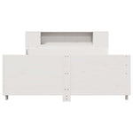 ZNTS Bed Frame without Mattress White 135x190 cm Double Solid Wood Pine 3323777