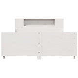 Bed Frame without Mattress White 135x190 cm Double Solid Wood Pine 3323777