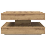 Coffee Table 360-Degree Rotatable Artisan Oak 70x70x34.5 cm 858487