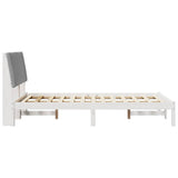 Bed Frame with Headboard White 120 x 200 cm Solid Pine Wood 878893