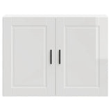 Kitchen Wall Cabinet Porto High Gloss White Engineered Wood 854069