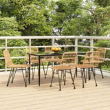 7 Piece Garden Dining Set Poly Rattan 3157877