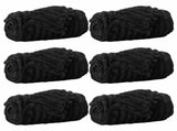 Throw Blankets 6 pcs Black 200 x 150 cm Fleece 42016886