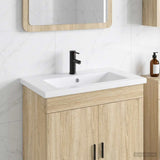 Bathroom Wash Basin Matte Black 81 x 40 x 17.5 cm Metal 890237