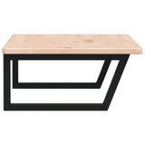 Basin Shelf Wall Mounted Steel and Solid Wood Oak 3302467