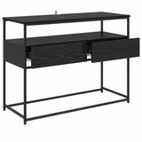 Console Table Black Oak 100 x 40 x 75 cm Engineered Wood 882229