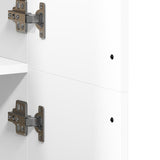 Highboard White 70x35x180 cm Engineered Wood 3276658