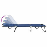 Folding Sun Lounger 2 pcs Blue 188 x 57 x 86.5 cm Polyester 42003146
