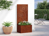 Garden Privacy Screen Rusty 50 x 32 x 150 cm Weathering steel 876461