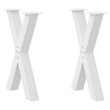 Dining Table Legs X-Shaped 2 pcs White 60x cm Steel 4012973