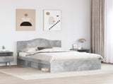 Bed Frame with Headboard Concerte 140 x 190 cm Solid Pine Wood 3413311