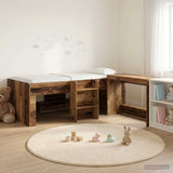Kids'High Bed Frame with Desk Old wood 90 x 190 cm 3423476