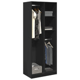 Wardrobe Black 80x50x200 cm Engineered Wood 3307757