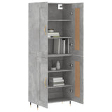 Highboard Concrete Grey 69.5x34x180 cm Engineered Wood 3199669