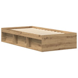 Bed Frame without Mattress Artisan Oak 90x190 cm Single Engineered Wood 3328826