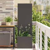 Garden Privacy Screen Black 50 x 150 cm Cold-rolled steel 876441