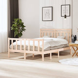Bed Frame without Mattress Double Solid Wood 3100694
