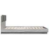 Bed Frame without Mattress Grey Sonoma 150x200 cm King Size 3209917