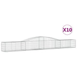 Arched Gabion Baskets 10 pcs 400x50x40/60 cm Galvanised Iron 3146965