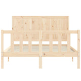 Bed Frame without Mattress Small Double Solid Wood Pine 3192591