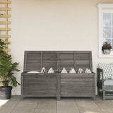 Garden Storage Box Anthracite 150x50x56.5 cm Solid Wood Fir 364758