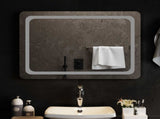 LED Bathroom Mirror Transparent 80 x 60 cm Tempered Glass 42045837