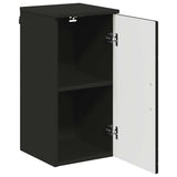 Bathroom Cabinet Wall-mounted with Door Black 30 x 31.5 x 61 cm 883345