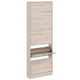 241241 Oak Look Wooden Shoe Cabinet with 5 Compartments
