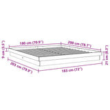 Bed Frame without Mattress 180x200 cm Super King Solid Wood Oak 3315730