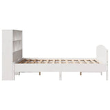 Bookcase Bed without Mattress White 120x190 cm Small Double Solid Wood Pine 3323117