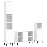 3 Piece Bathroom Furniture Set White Engineered Wood 3185621