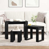 Nesting Tables 3 pcs Black Oak 61 x 28 x 47 cm Engineered Wood 862677