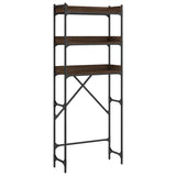 Washing Machine Shelf Brown Oak 67x25x163 cm Engineered Wood 838982